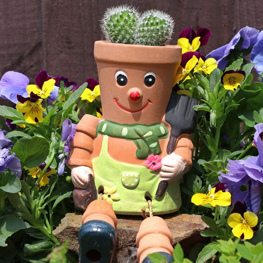 TERRACOTTA POT MAN PLANTER