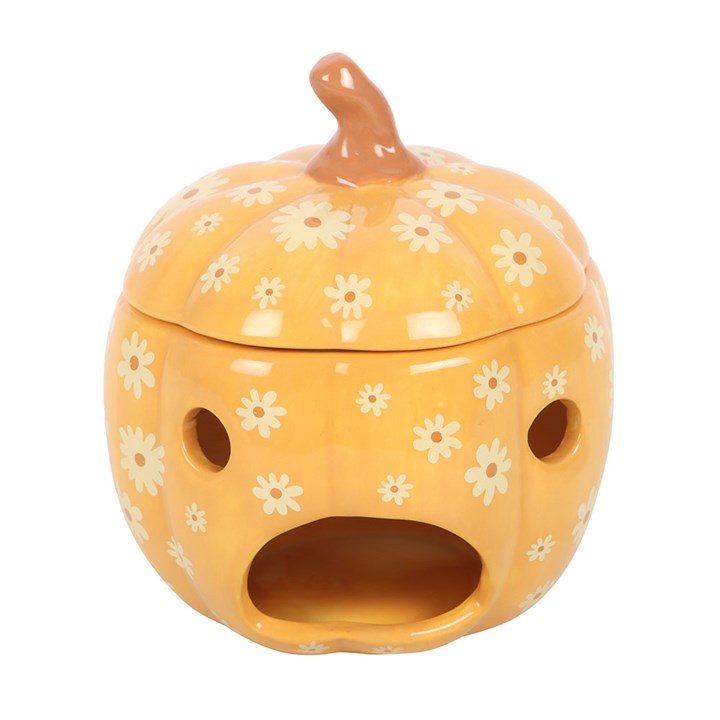 Eleanoras Groovy Floral Pumpkin Oil Burner Oil Burners
