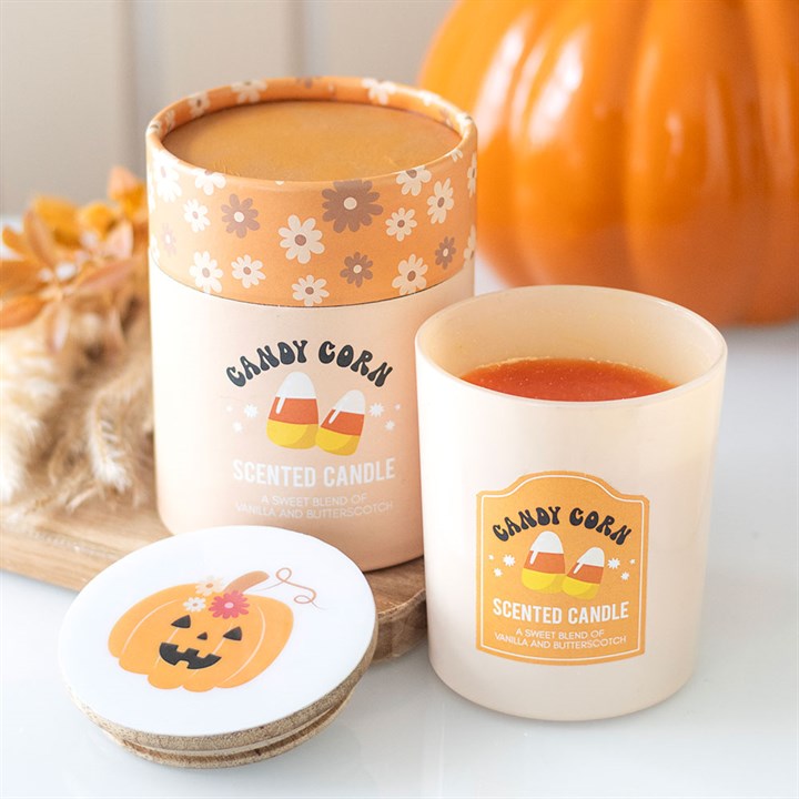 Eleanoras Candy Corn Vanilla and Butterscotch Candle Candles