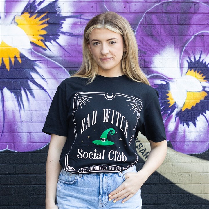 Eleanoras Green Bad Witch Social Club Unisex T-shirt Size L 