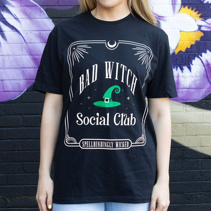 Eleanoras Green Bad Witch Social Club Unisex T-shirt Size XL 