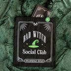 Bad Witch Social Club Polycotton Tote Bag with Pin Badge