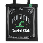 Bad Witch Social Club Polycotton Tote Bag with Pin Badge