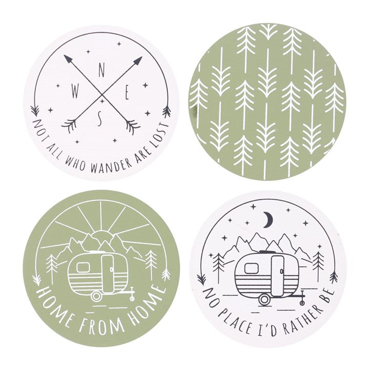 Eleanoras HAPPY CAMPER COASTER SET Coasters