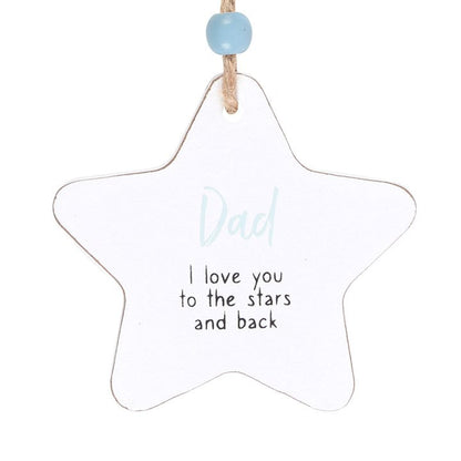 DAD HANGING STAR SETIMENT SIGN