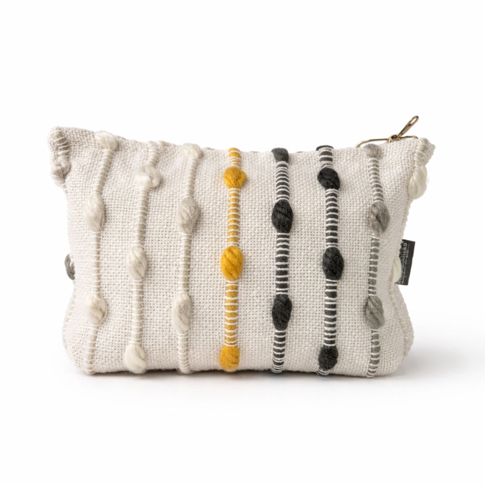 Hippie Knot Jacquard Toiletry Bag | Handmade Indian Cotton