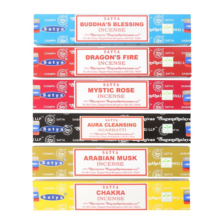 Eleanoras 6 Packs of Assorted Fragrance Incense Sticks by Satya Incense Sticks