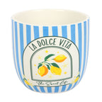 Blue Striped La Dolce Vita Plant Pot