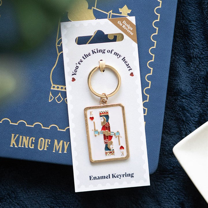 Eleanoras King Of My Heart Playing Card Keyring Keyrings