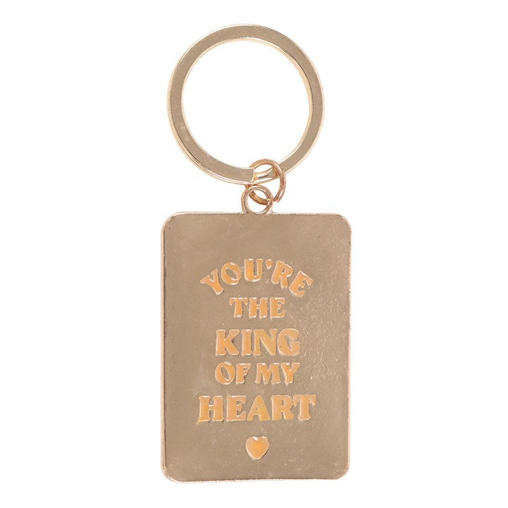 Eleanoras King Of My Heart Playing Card Keyring Keyrings
