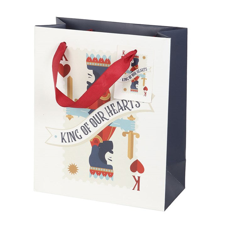 Eleanoras King Of Our Hearts Playing Card Medium Gift Bag 