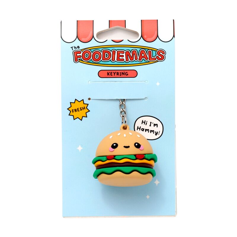 Eleanoras Hammy the Burger Foodiemals 3D PVC Keyring Keyrings