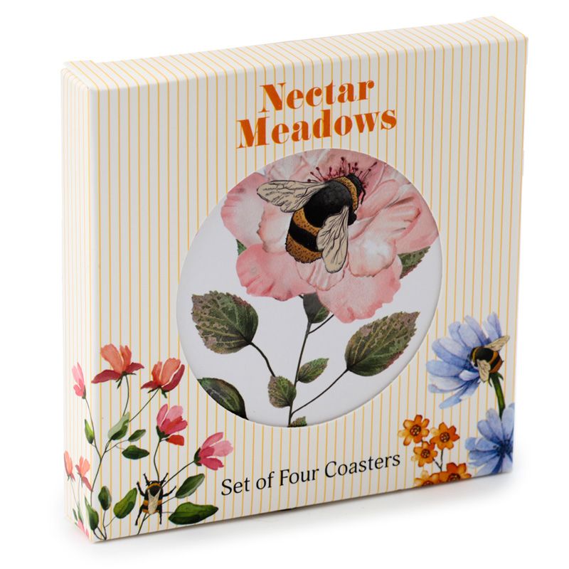 Eleanoras Nectar Meadows Set of 4 Cork Novelty Coasters Coasters