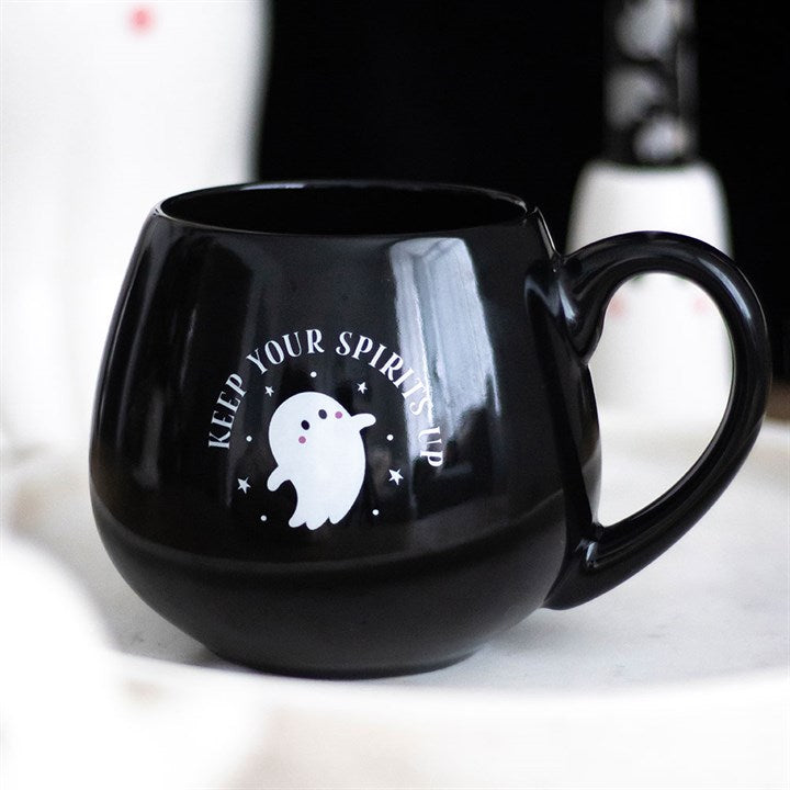 Eleanoras Keep Your Spirits Up Rounded Ghost Mug Mugs