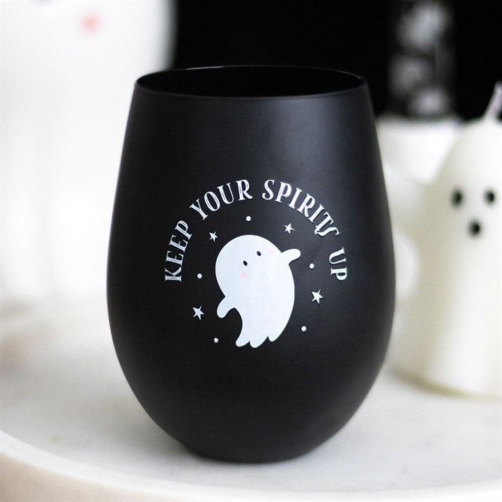 Eleanoras Keep Your Spirits Up Stemless Ghost Glass Glassware