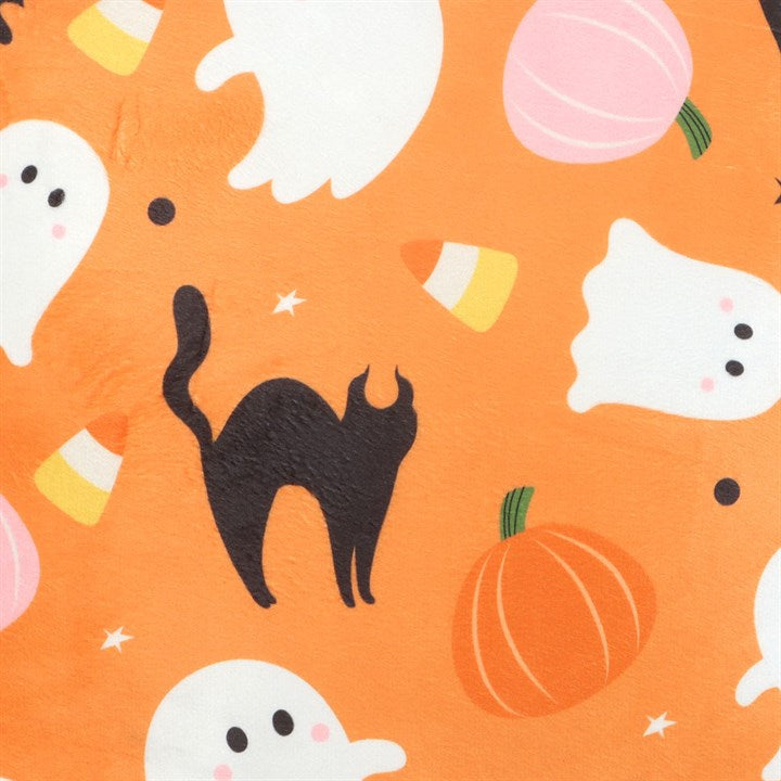 Eleanoras Sweet and Spooky Ghost Print Square Cushion 
