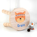 Stool with a cute cat and name on