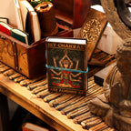 Book titled 'My Chakras' on a wooden surface with decorative items