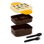 Eleanoras Jolly Rogers Pirates Clip Lock Stacked Bento Lunch Box with Cutlery Lunch Boxes