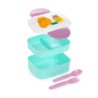 Eleanoras Beans & Co Cats Bento Lunch Box with Cutlery Lunch Boxes