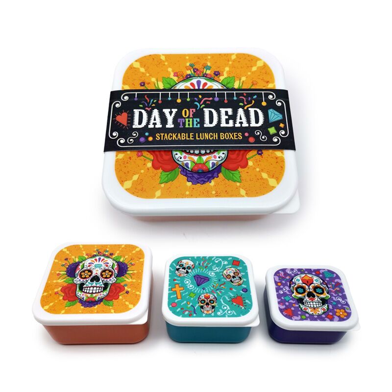 Eleanoras Day of the Dead Set of 3 Lunch Boxes Lunch Bags & Boxes