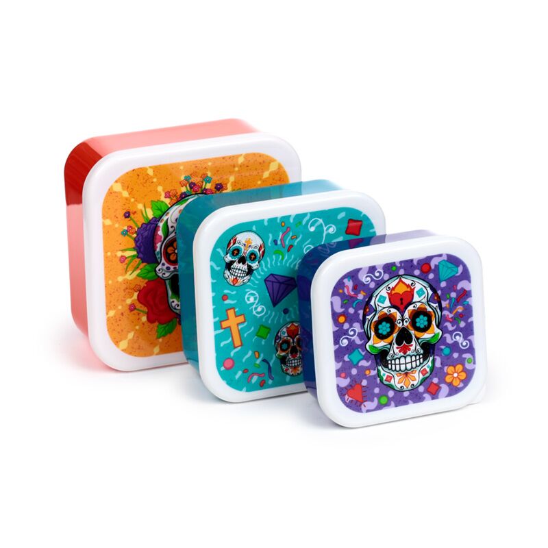 Eleanoras Day of the Dead Set of 3 Lunch Boxes Lunch Bags & Boxes