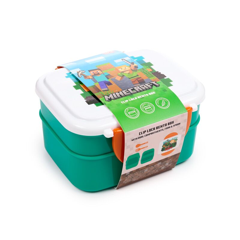 Minecraft SSS BOOM Bento Lunch Box with Cutlery
