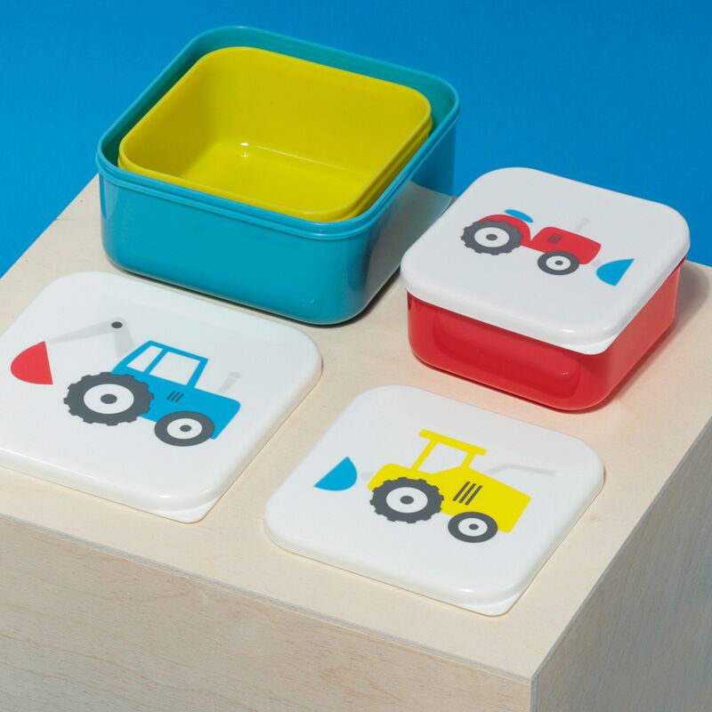 Eleanoras Little Tractors Set of 3 Lunch Box Lunch Boxes