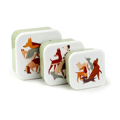 BARKS DOG SET OF 3 LUNCH BOXES LUNCH BAGS & BOXES from Eleanoras