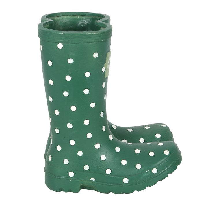 Eleanoras Dark Green Welly Planter Plant Pots