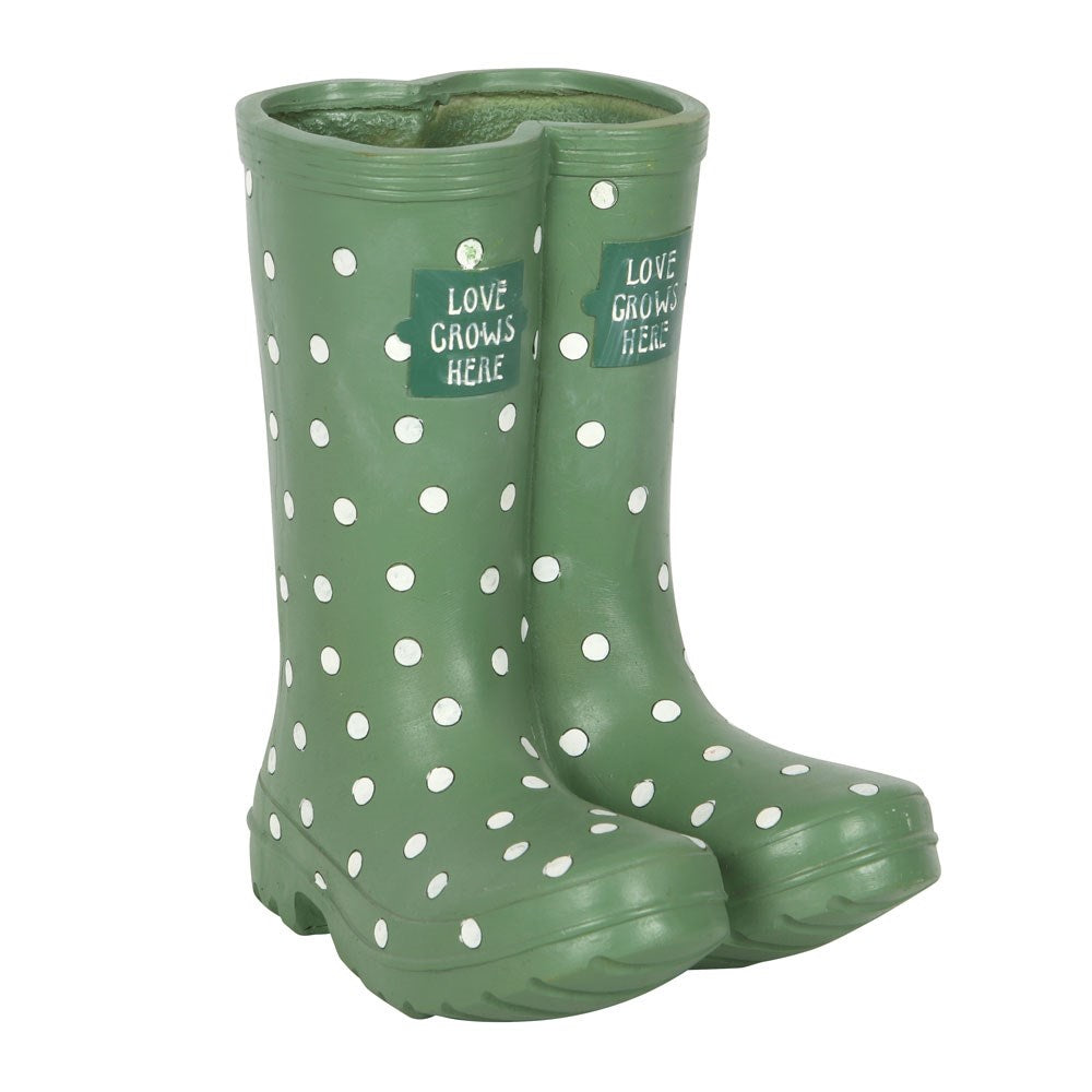 Eleanoras LIGHT GREEN WELLY BOOT PLANTER Plant Pots