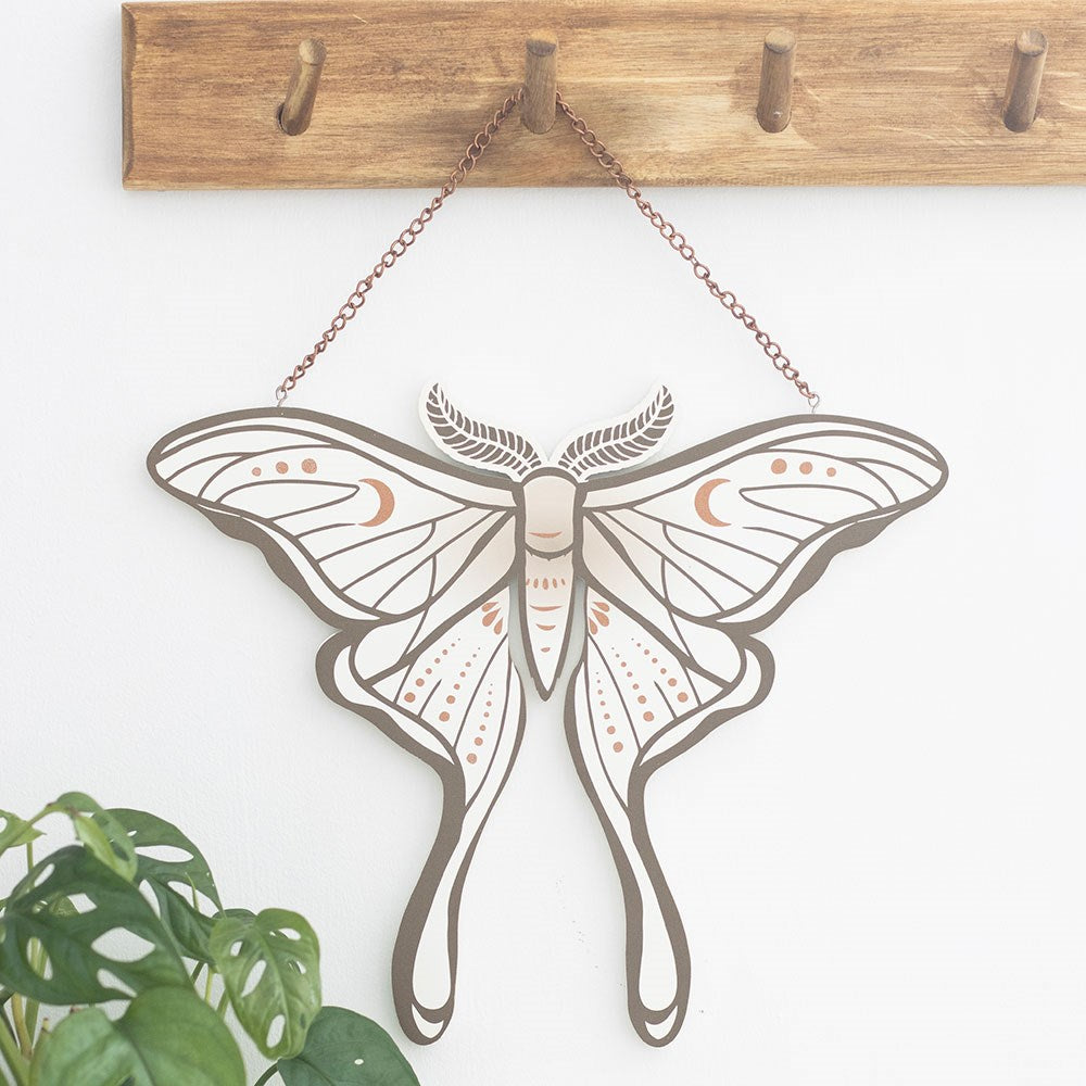 Eleanoras Luna Moth Hanging Sign Signs & Plaques