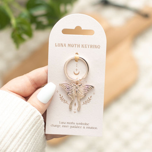 Eleanoras LIGHT LUNA MOTH KEYRING Keyrings