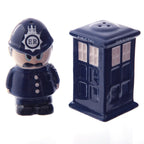 Eleanoras Policeman & Police Box Ceramic Salt & Pepper Set Condiments