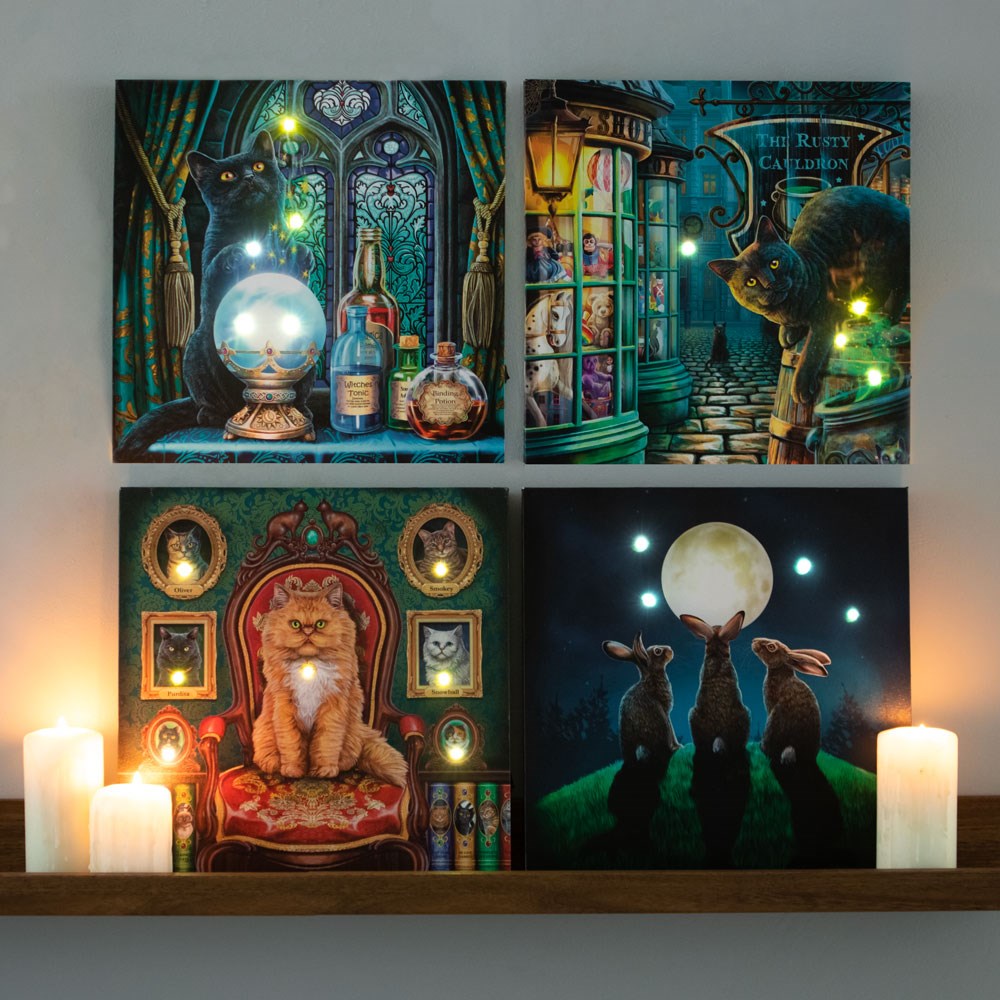 THE WITCHES APPRENTICE LIGHT UP CANVAS PLAQUE CANVASES from Eleanoras