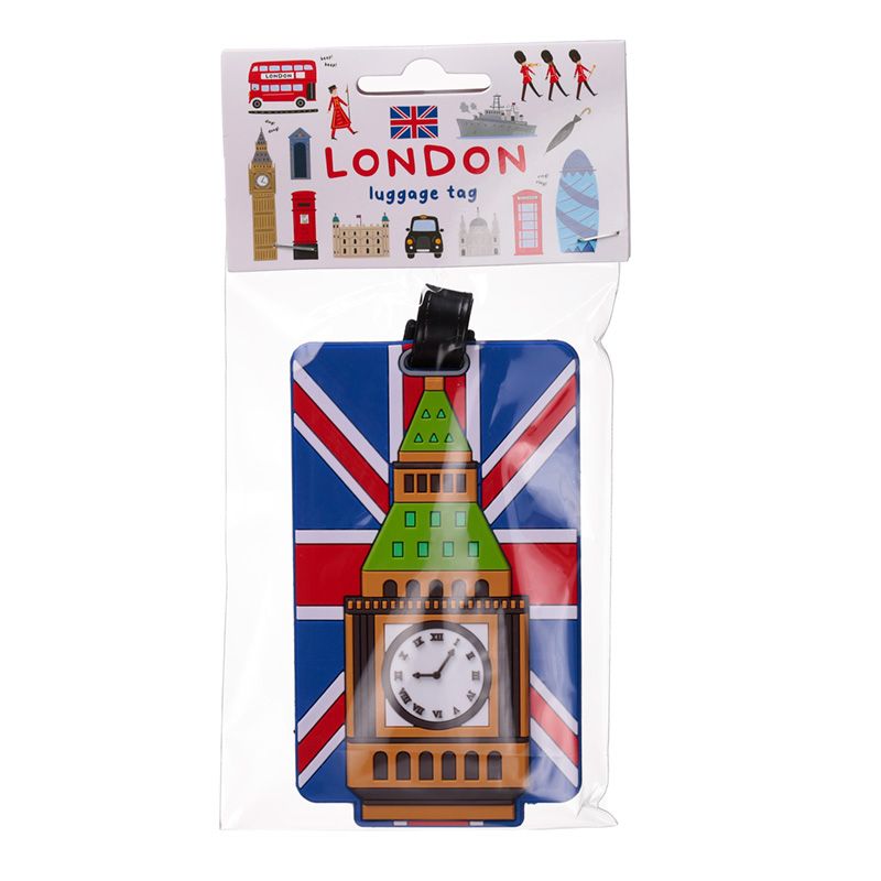 Eleanoras London Souvenir Big Ben PVC Luggage Tag Travel Accessories