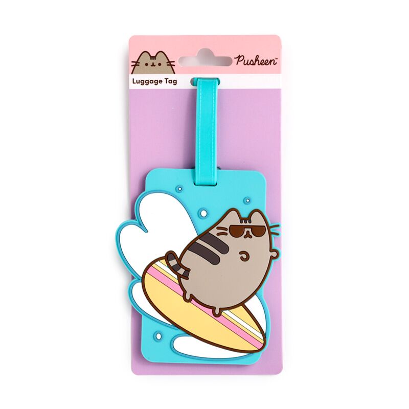 Eleanoras Pusheen the Cat Summer Surfer PVC Luggage Tag Travel Accessories