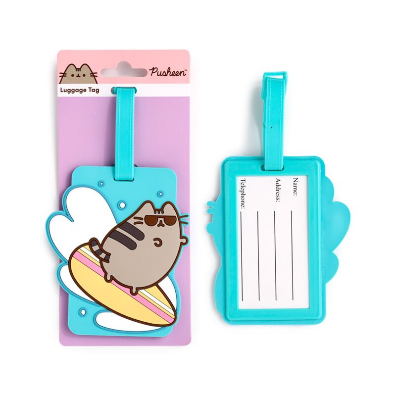 Eleanoras Pusheen the Cat Summer Surfer PVC Luggage Tag Travel Accessories