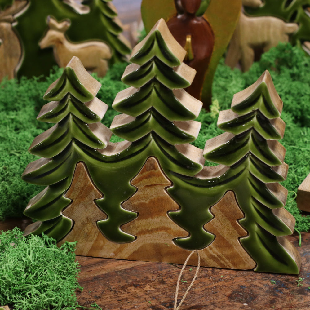 Three Trees 3D Wooden Decoration Lost in the Forrest