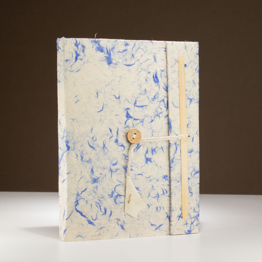 Lokta Mixed Blue Cotton Notebook Large