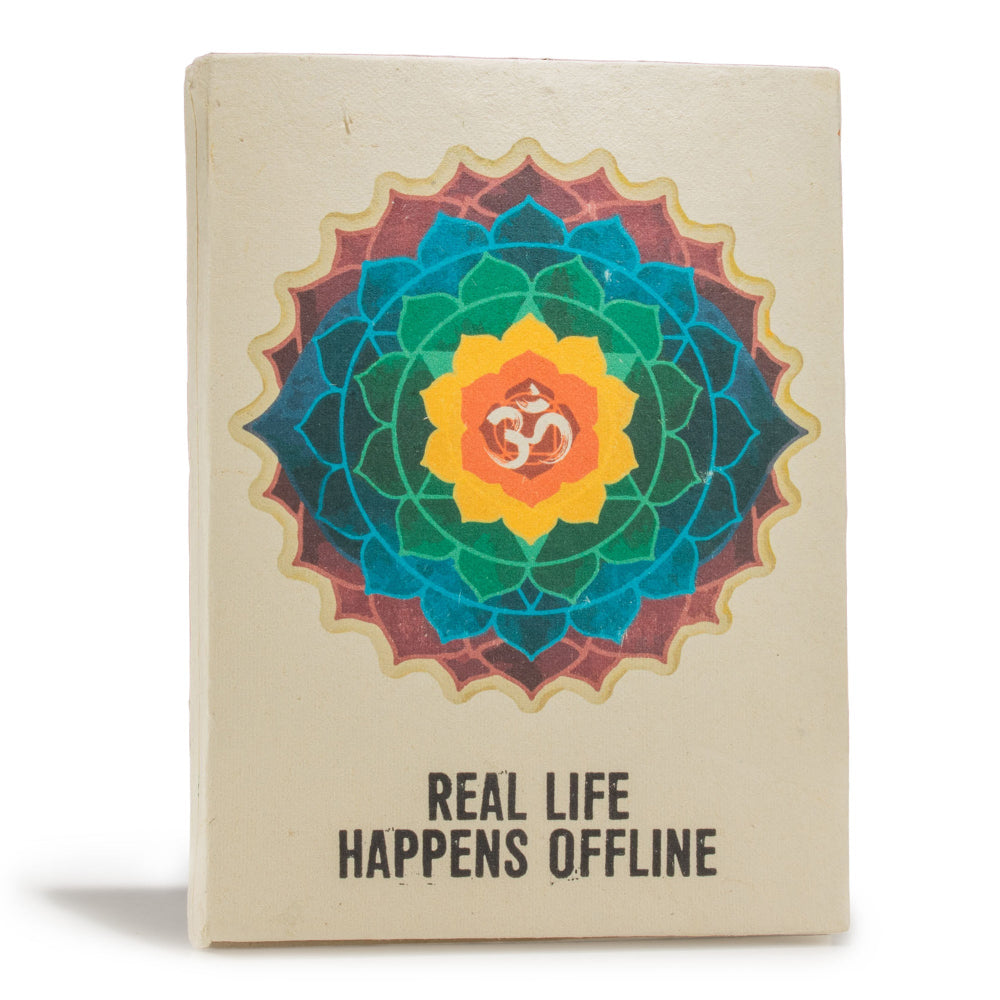 Real Life Happens Offline Lokta Notebook