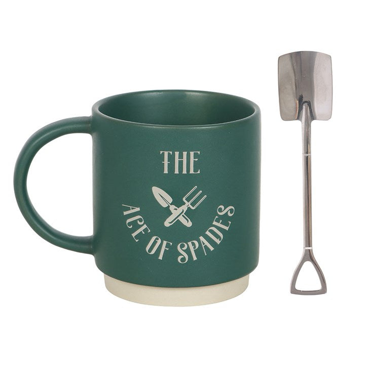 Eleanoras Ace Of Spades Mug With Spade Spoon Mugs