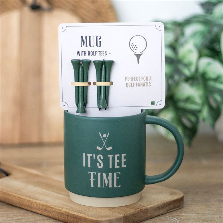 Eleanoras It's Tee Time Mug With Golf Tees Mugs
