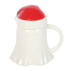 Eleanoras Ghost Shaped Mug with Santa Hat Lid Mugs