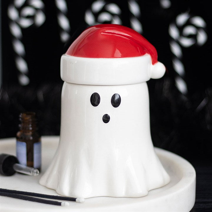 Eleanoras Ghost with Santa Hat Oil Burner and Wax Warmer Oil Burners