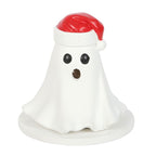 Eleanoras Ghost with Santa Hat Tealight and Incense Cone Holder 