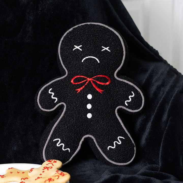 Eleanoras Black Gingerdead Man Boucle Cushion Cushions & Covers