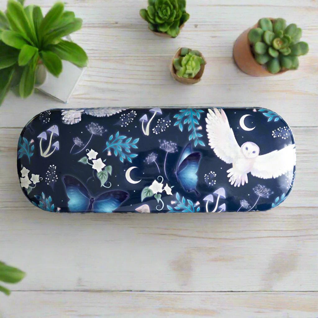 Eleanoras Night Flight Owl Print Glasses Case Glasses Cases