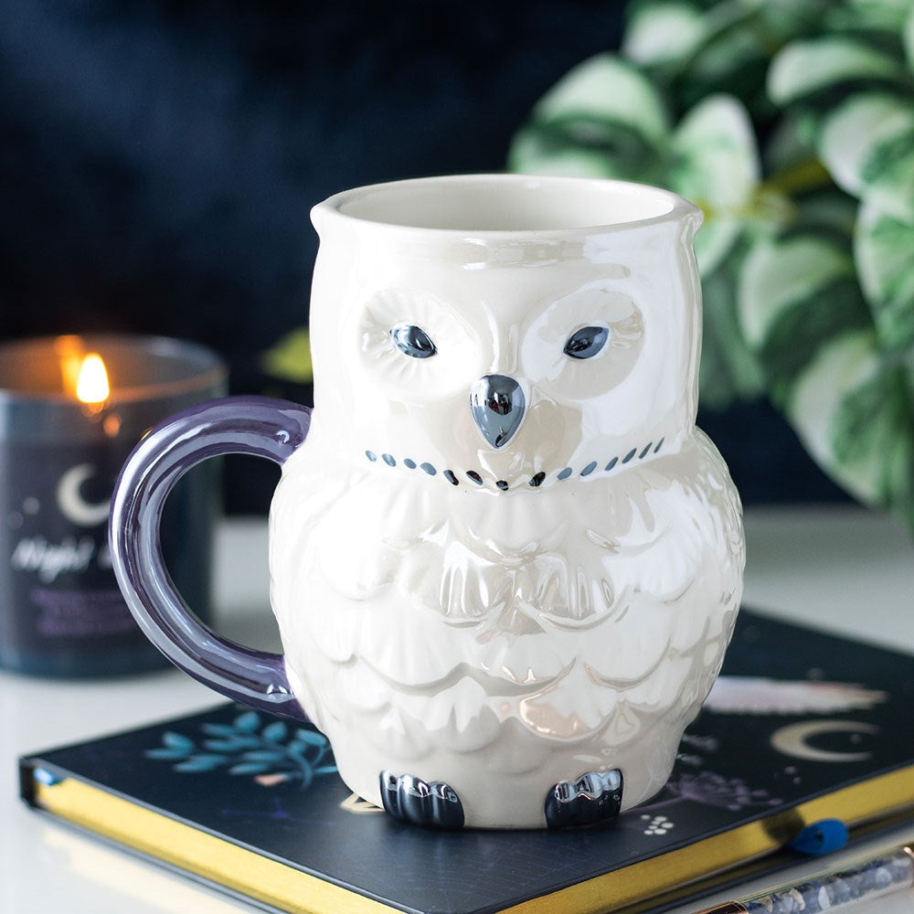 Eleanoras OWL SHAPED IRIDESCENT MUG Mugs