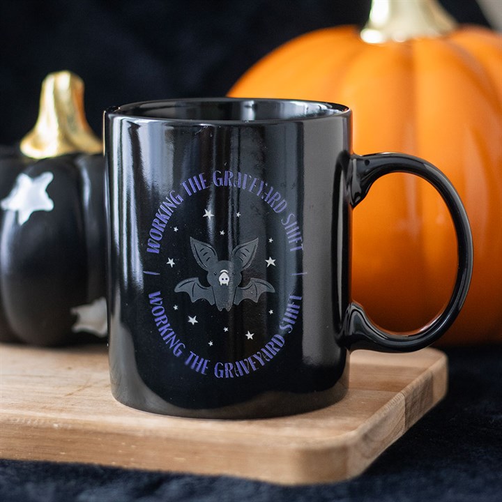 Eleanoras Graveyard Shift Bat Mug Mugs